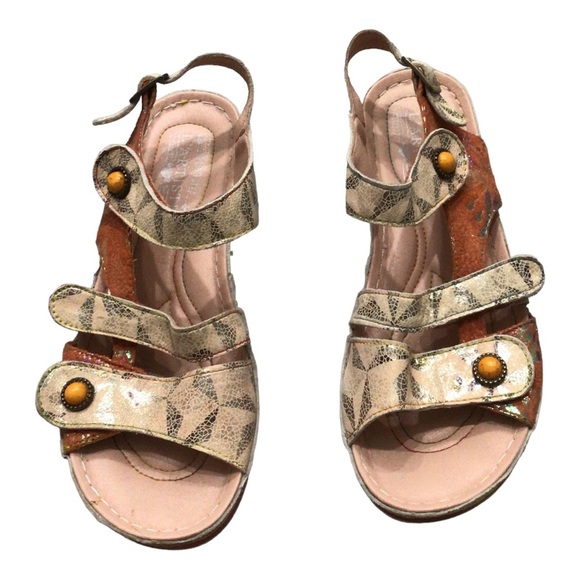 Spring Step L’Artiste Payokya orange sandals 40 - Picture 1 of 7